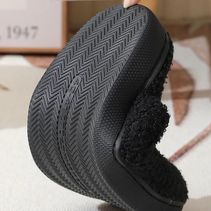 Halloween Cotton Slippers For Women Pumpkin Ghost Bat Soft Plush Non-Slip Shoes For Home Party And Winter