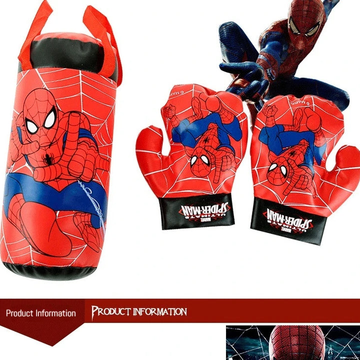 New Anime Marvel Spider Man Children's Toy Gloves, Children's Boxing Gloves Set, Cartoon Printed Boy and Girl Birthday Gifts