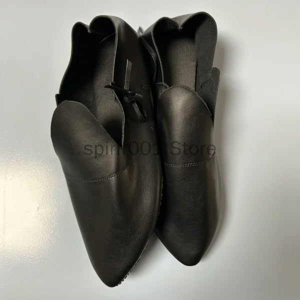 Halloween Party Cosplay Women Men's Medieval PU Leather Shoe Middle Ages Ankle Boots Victorian Renaissance Boot Shoes