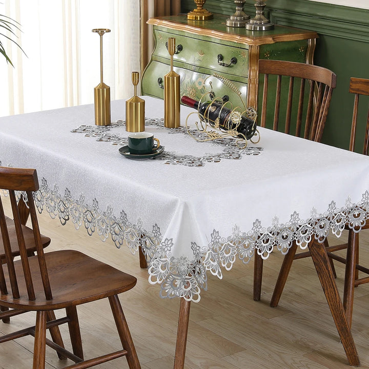 Elegance for Every Occasion
This white floral lace embroidered tablecloth adds a touch of sophistication to any setting. Waterproof, versatile, and perfect for dining tables, weddings, or home décor. ✨🍽️