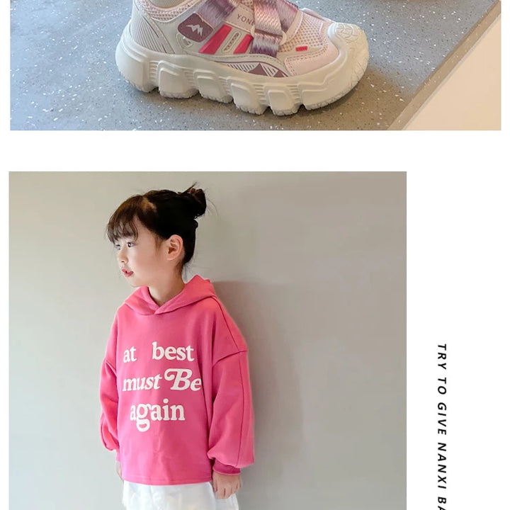 Kids Casual Sneakers for Boys Girls 2025 Autumn New Toddler Colorblock Versatile Sneakers Breathable Soft Sole School Footwear
