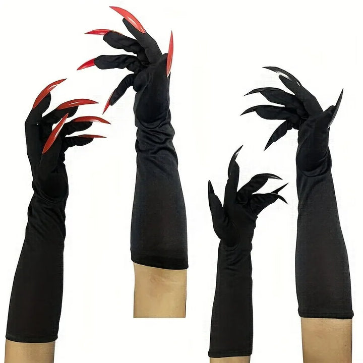 Halloween Funny Claw Gloves - Horror Long Nail Design, Suitable for Role Playing, Party Dress Up, and Thriller Performances