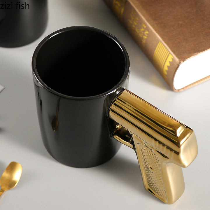 Creative Pistol Ceramic Mug Water Cup Coffee Mugs Milk Tea Cups Afternoon Tea Cup Milk Mugs Couple Breakfast Cups Tea Mugs