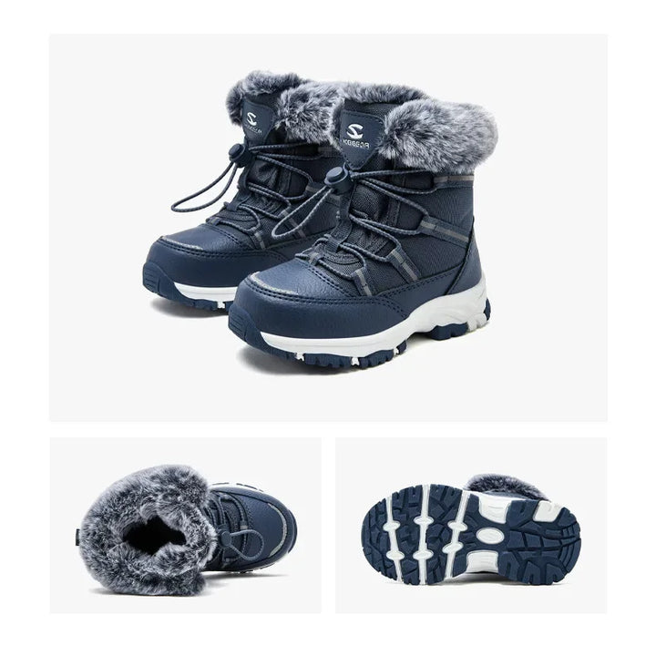 Children Casual Shoes Kids Outdoor Footwear Padded Boot Waterproof Girls & Boys Non-slip Paw Warm Fur Snow Boots Winter Sneakers