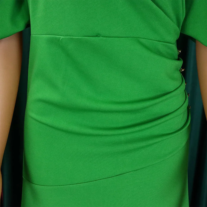 FairyShely Solid Short Sleeve Plus Size Long Dress Women O Neck Large Big Dresses Lady Summer Party Tight Curvy Dress