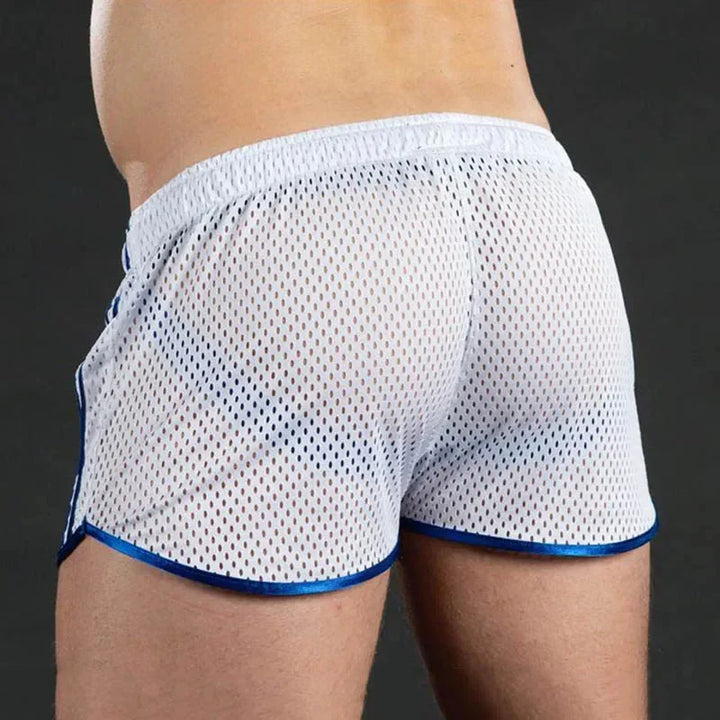 Men Shorts Sport Cool Running Shorts Quick Dry Grid summer Workout Short Pants Breathable Men Fashion Training Swim Beach Shorts