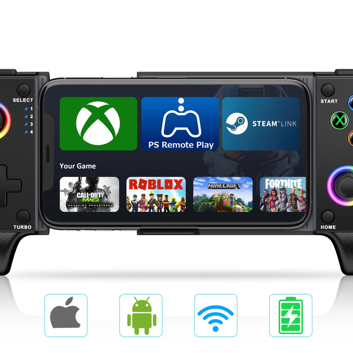 DinoFire Cell Phone Gamepad Joystick for iPhone Android Control Bluetooth Controller Trigger with Hall Effect Stick Mobile Game