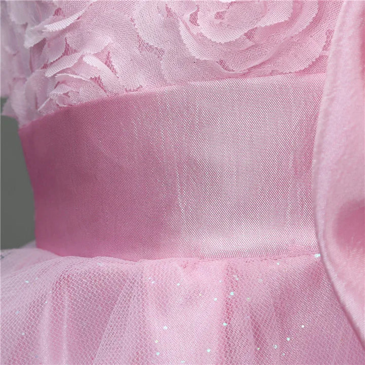 Flower sequins princess dress for little girls Summer 2025 Christmas festive tuxedo dress-tutus clothes for children dress