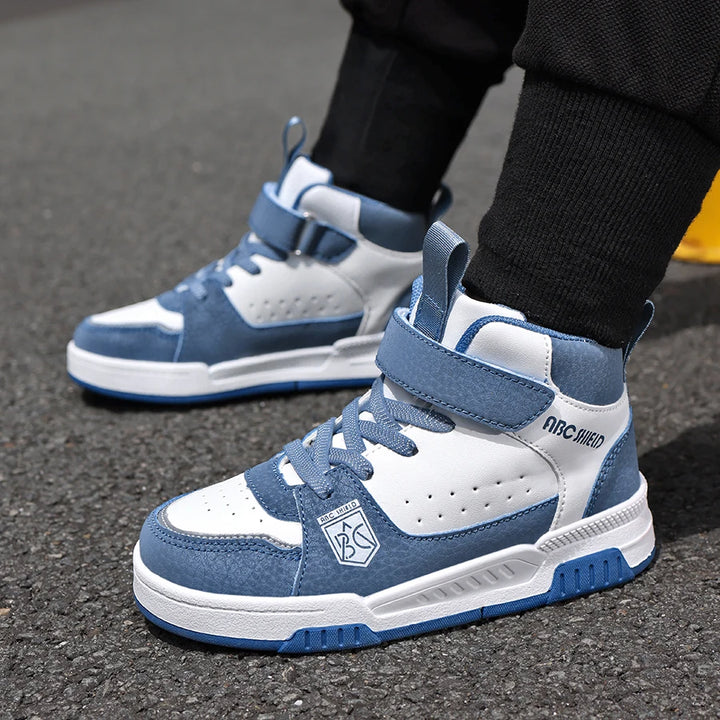 2024 New Fashion Kids Sneakers Boys Girls Casual Board Shoes High Top Running Sports Shoes Children Non-slip Basketball Sneakers