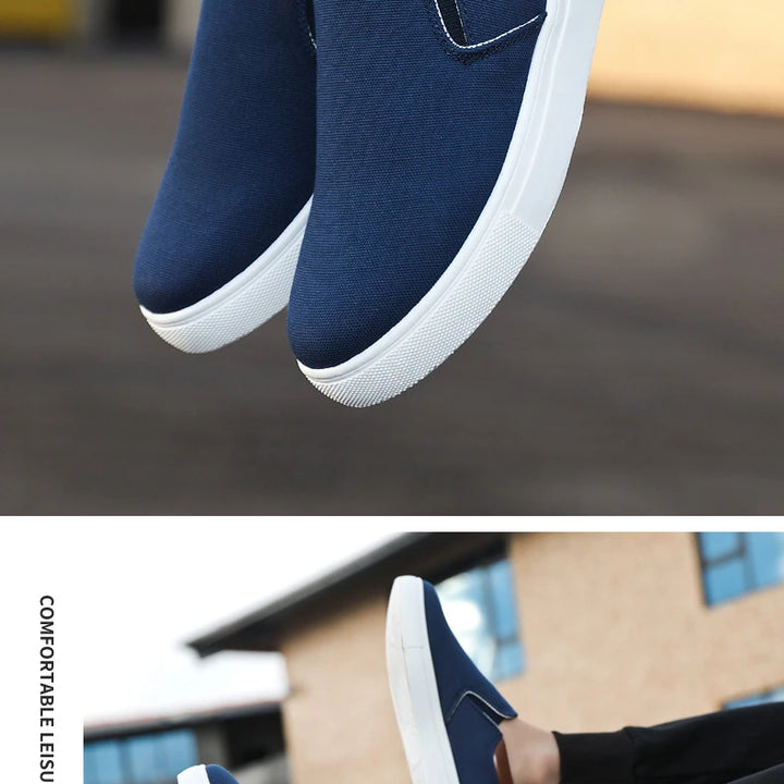 New Casual  Sneaker Canvas Boys Fashion Slip-on Vulcanized Flat