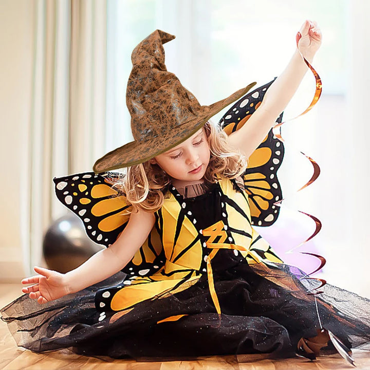 Halloween Witch Wizard Black Hat Party Cosplay Costume Headgear Devil Cap Prop Halloween Party Decoration Supplies For Women Men