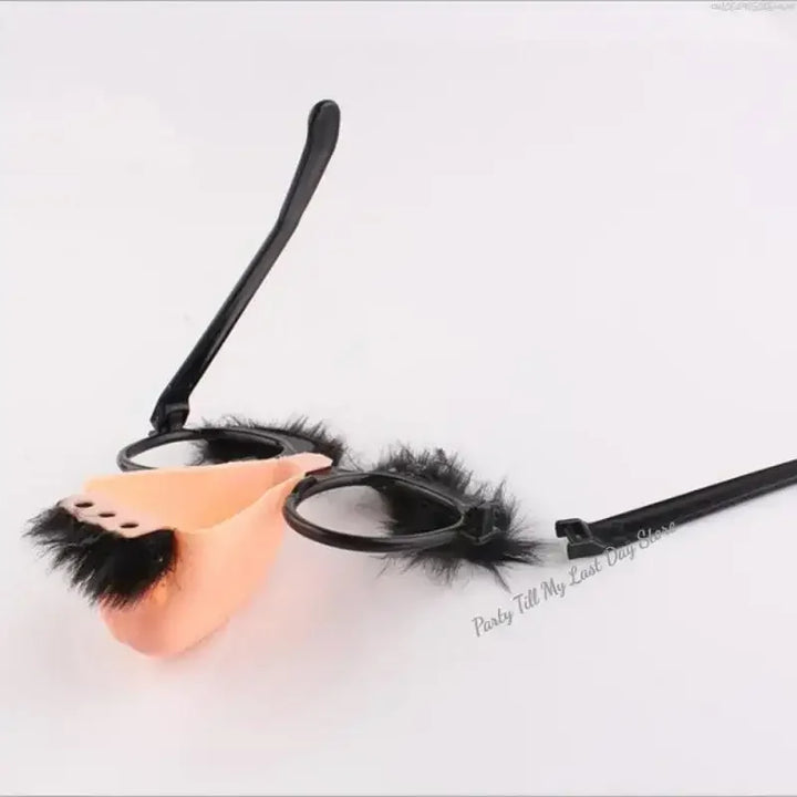 Halloween Novelty Fake Mask Cute Black Big Nose Funny Glasses Mustache Eyebrow For Halloween Party Decor Tricky Costume Props
