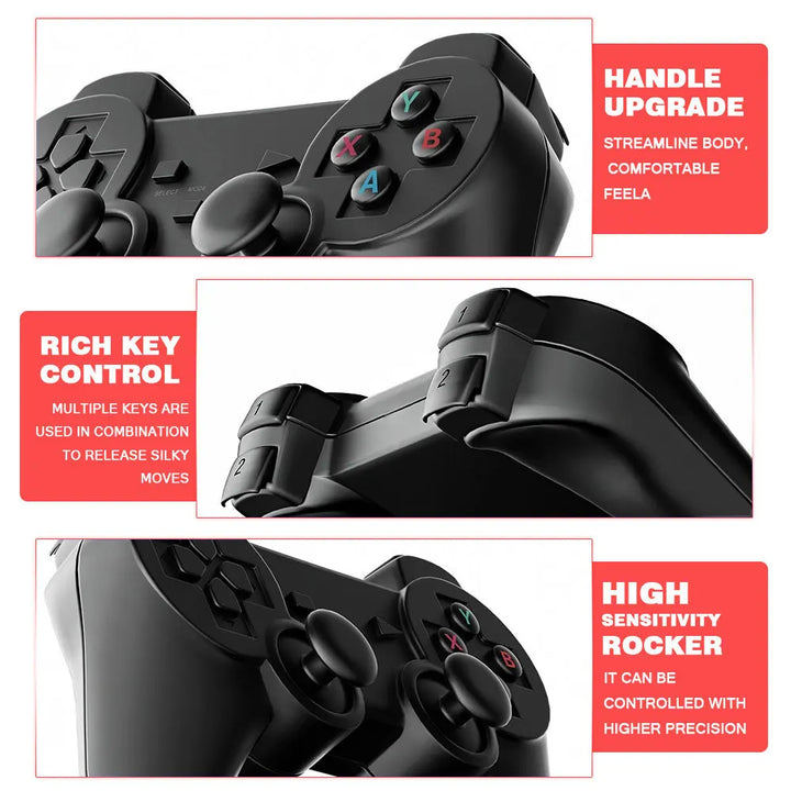 4K HD K8 Gamepad 64G Retro Video Game Console 40000+ Game 40+ Emulator Dual Wireless 2.4G Controller Retro Console Kids Gift Gam