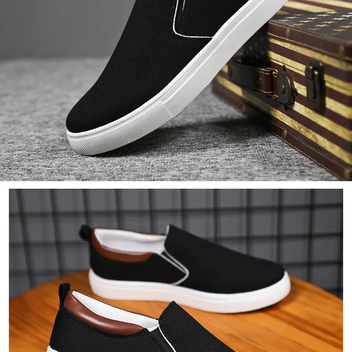 New Casual  Sneaker Canvas Boys Fashion Slip-on Vulcanized Flat