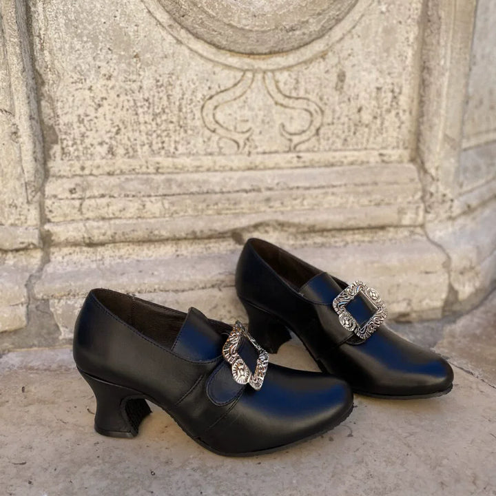 Women High Heels Marie Antoinette shoes Vintage 18th Medieval Renaissance Cosplay Frock Shoes Noble Halloween Fancy Party