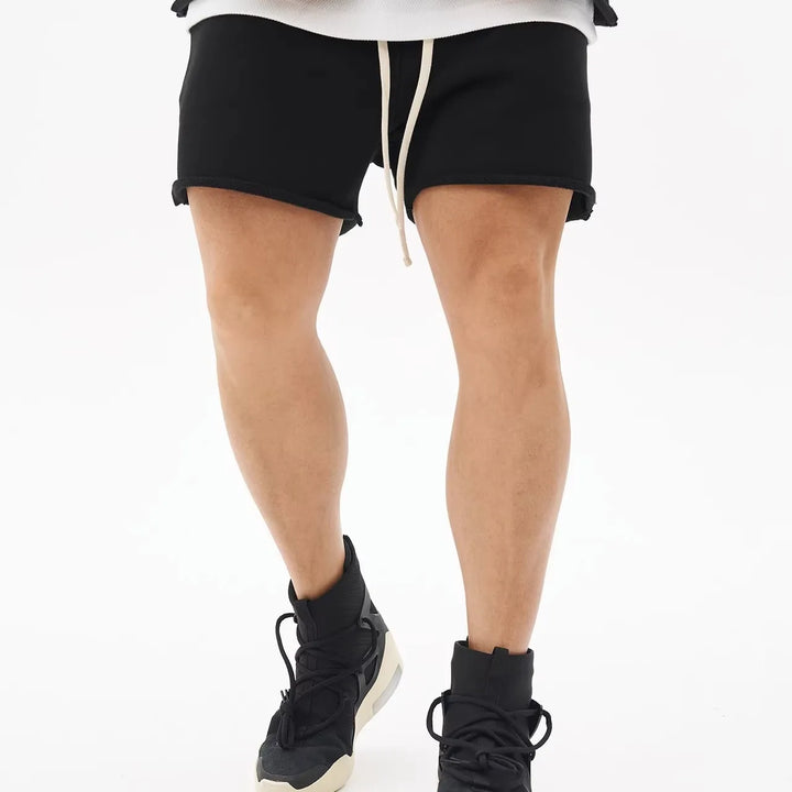 Men Shorts Casual Short Pants Ripped Cotton Gym Shorts Men Jogger Workout