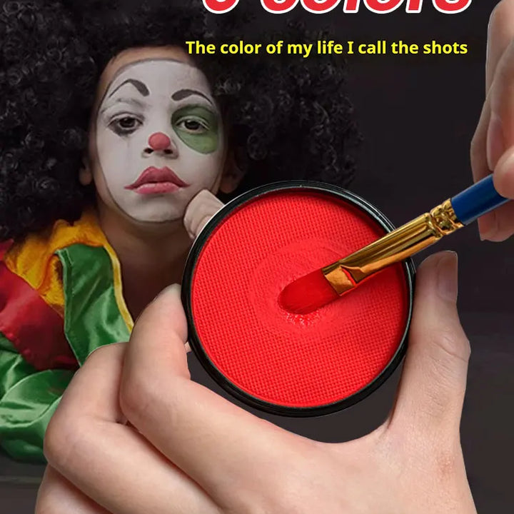 30g Monochrome Water Soluble Face Body Paint Vibrant DIY Makeup for Christmas Parties Long-Lasting Professional Quality Cosmetic