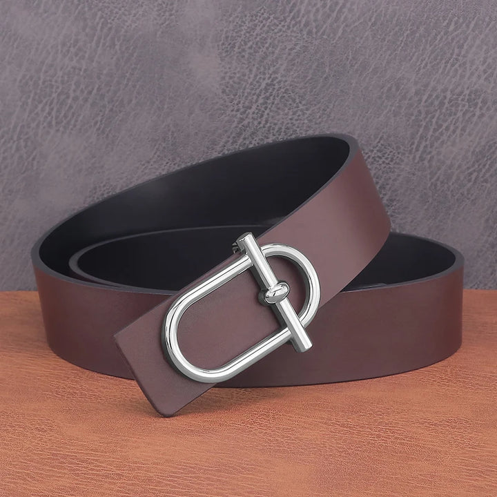 Personality Slide Buckle 3.8cm Cowskin Wide Luxury Strap Men Belts Genuine Leather  Designer Golden Jeans Casual Waistband