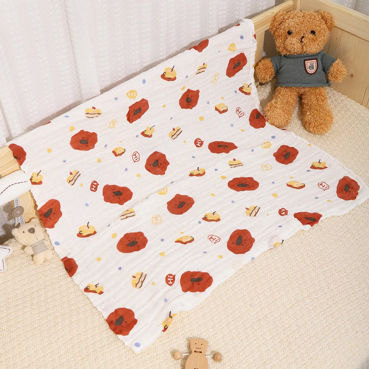 Cotton Baby Bath Towel Boys Girls Towel Blanket For Newborn Baby Bathrobe 4 Layers Gauze Washcloth Infant Swaddle