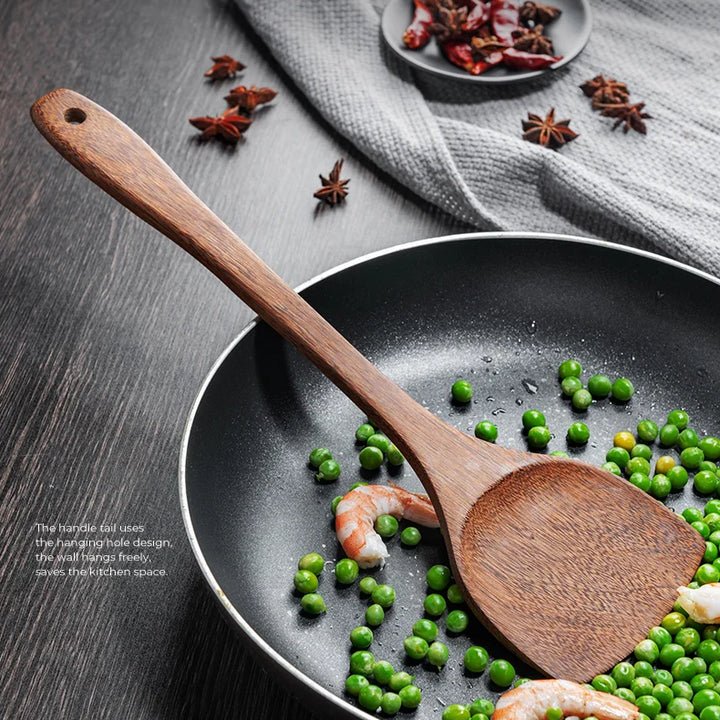 Kitchen Utensils Set Non-Stick  Cookware for Kitchen Wooden Handle Soup spoon spatula Rice spoon shovel Kitchen Accessories
