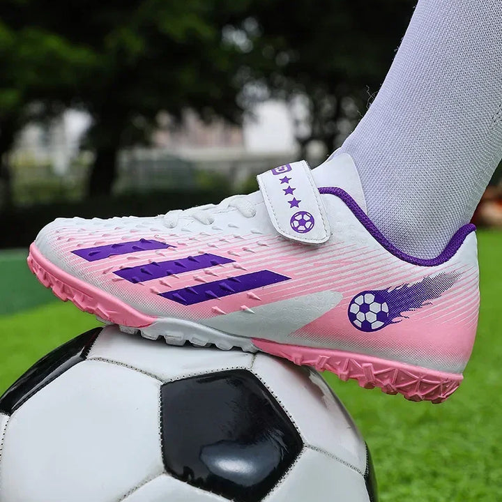 Kids Football Boots Society Cleats Soccer Shoes Boys Indoor Football Field Boots Children Non Slip Fast Training Sneakers Match