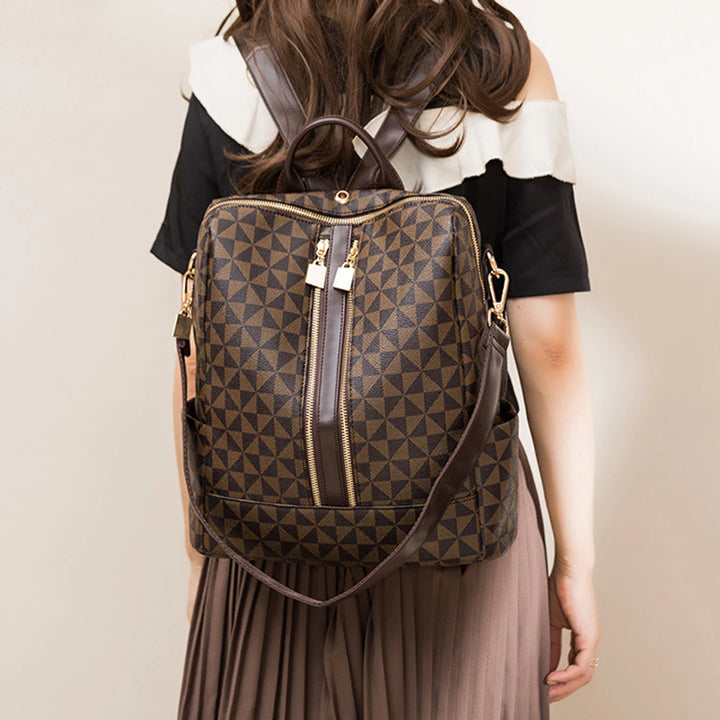 2pcs Backpack And Handbag Set, For Women, Waterproof Double Shoulder Crossbody Bag, Women's Travel Send Co