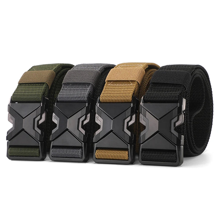 New Quick Release Pluggable Buckle Sports Belt Breathable Men Belts For Men Pants Belt