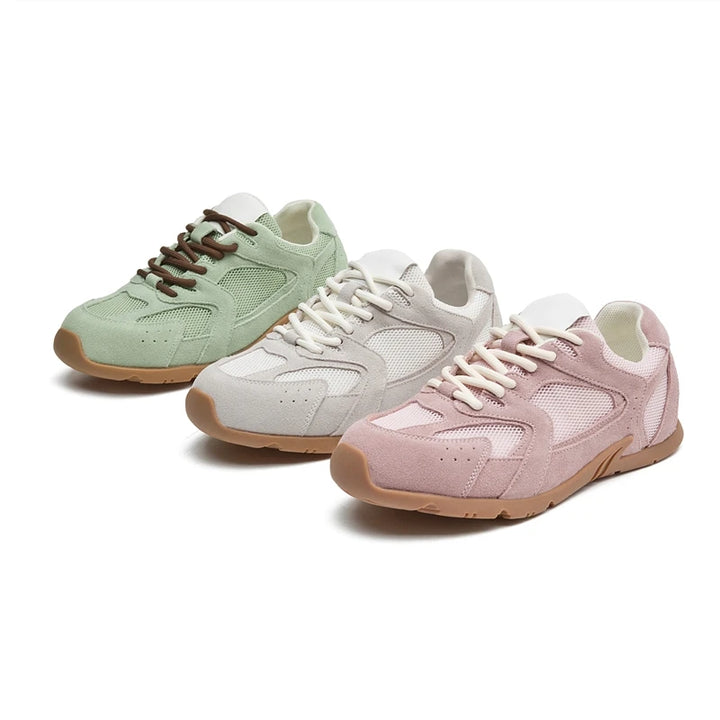 Women Sneakers Spring Summer Wear New Genuine Leather Retro Fashion Casual Flats Women Lace-up German Training Shoes Women
