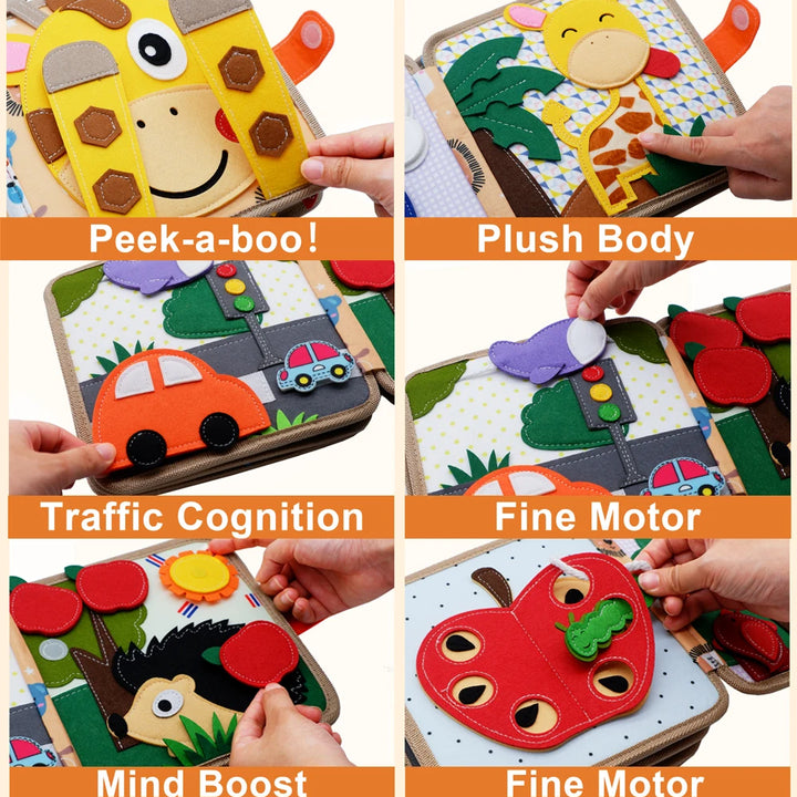 Baby Toy Soft 3D Cloth Book First Book Montessori Infant Early color Cognitive Educational Toys Learning Basic Life Skills Toys