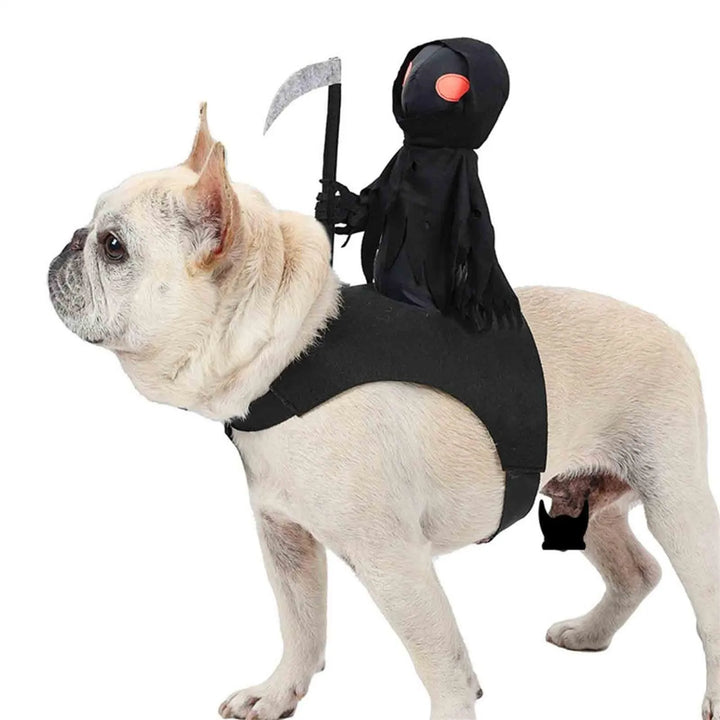 Halloween Pet Transformation Costumes For Dogs & Cats,Holiday Weird Vests Dark Scythe Knight Harvest Transformation Costumes