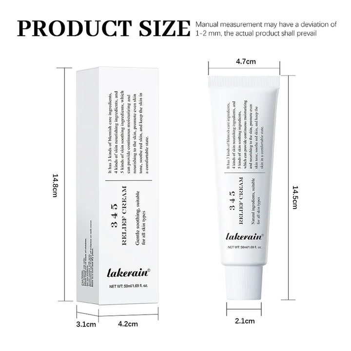 345 Relief Cream Comprehensive solution to skin problems Anti-sugar and antioxidant Brightening skin Improving acne marks Moistu