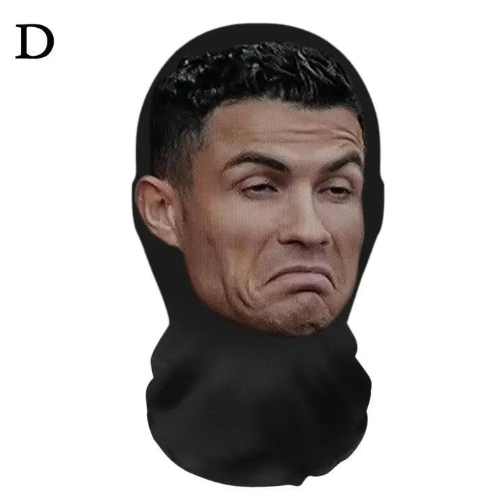 Halloween Cosplay Headwear Fashion Hip Hop Hood Hat Headgear 3D Full Face Mask Elastic Mesh Celebrity Face Mask for Party