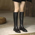 New autumn winter Elegant minimalist Knee Boots Women Shoes Fashionable versatile Outdoor Retro comfortable Ladies Footwear