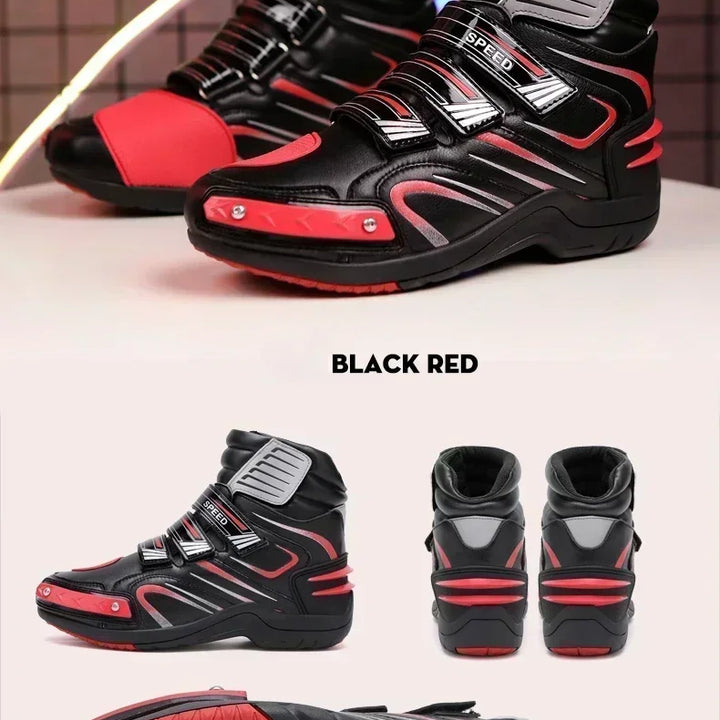 Boots Motorbike Racing Ankle Men Leather Motos Breathable Anti Slip Wear-resistant Riders Length Shoes 2025 New Motorcycle Boots