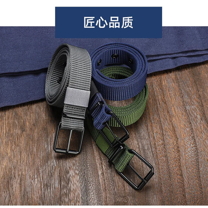 Men Belts Canvas Nylon Webbing Tactical Belt Fashion Casual Designer Unisex Belts High Quality Sports Strap