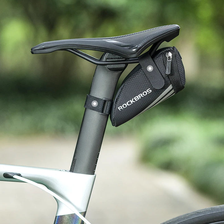 ROCKBROS Bike Bag Portable Reflective Saddle Bag Tail Seatpost Nylon Bicycle Bag MTB Road Bike Bag Panniers Bicycle Accessories