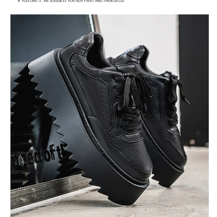 Small White Shoes, Men's New Increase Platform Shoes 2025 Spring Retro Trend Platform Shoes