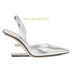 Silver Crystal Back Strap Pumps Strange Style Sexy Pointed Toe Shallow Slip On Fashion 2024 Summer Spring Women Dress Shoes
