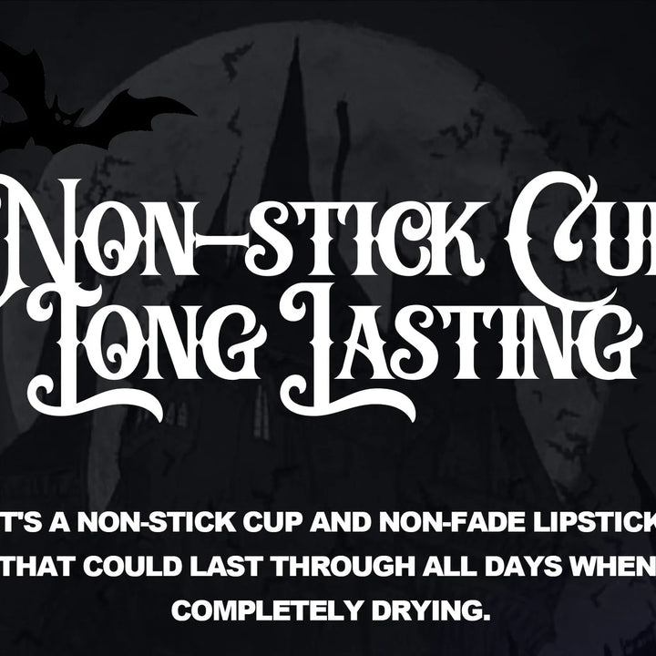 Halloween Black Purple Lip Gloss 4 Piece Set Matte Long Lasting Vampire Lip Tint Cosplay Makeup Non Stick Lipstick