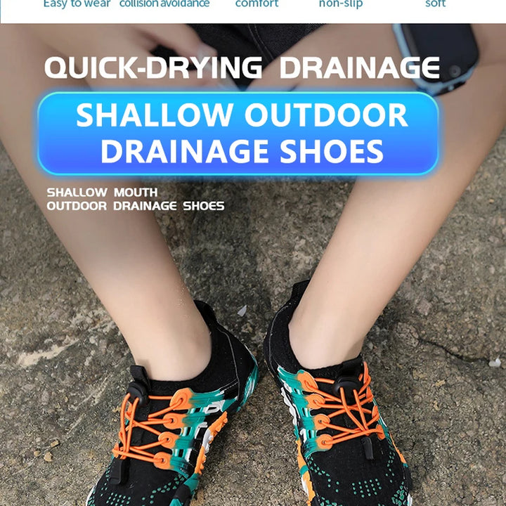 Kids Quick-Drying Water Shoes Anti Slip Wear-Resistant Cushioning Prevention Soft Breathable Sneakers Kids Barefoot Shoes ﻿