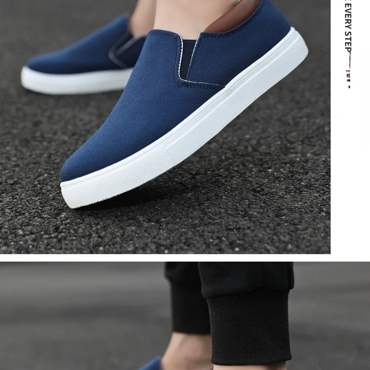 New Casual  Sneaker Canvas Boys Fashion Slip-on Vulcanized Flat