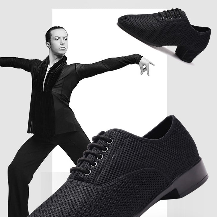 Dance Qingyun Men Flyknit Net Dancing Shoes Latin Dance Shoes Ballroom Dance Modern Dance Square Dance Shoes Dancing Shoes Breathable