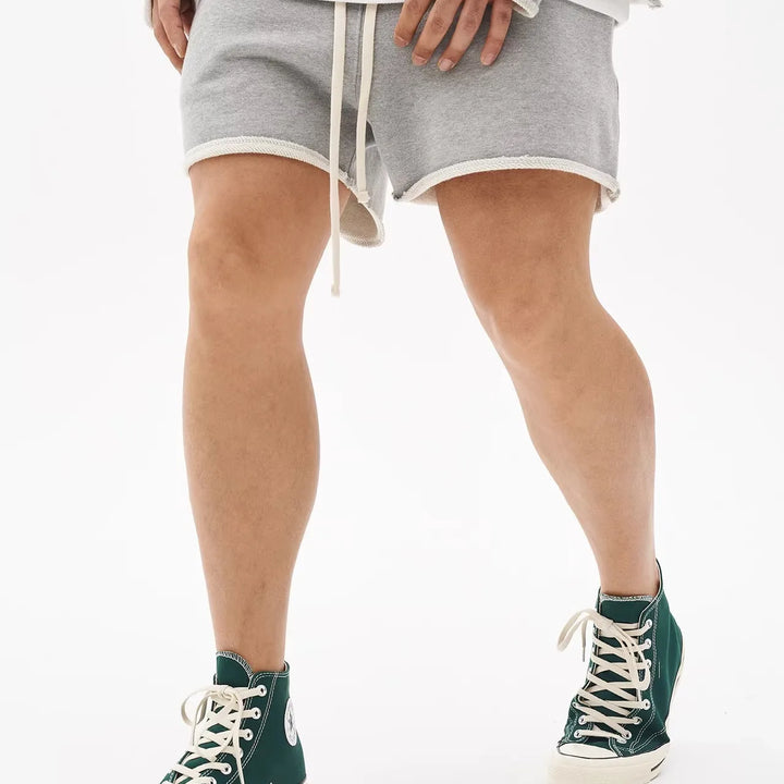 Men Shorts Casual Short Pants Ripped Cotton Gym Shorts Men Jogger Workout