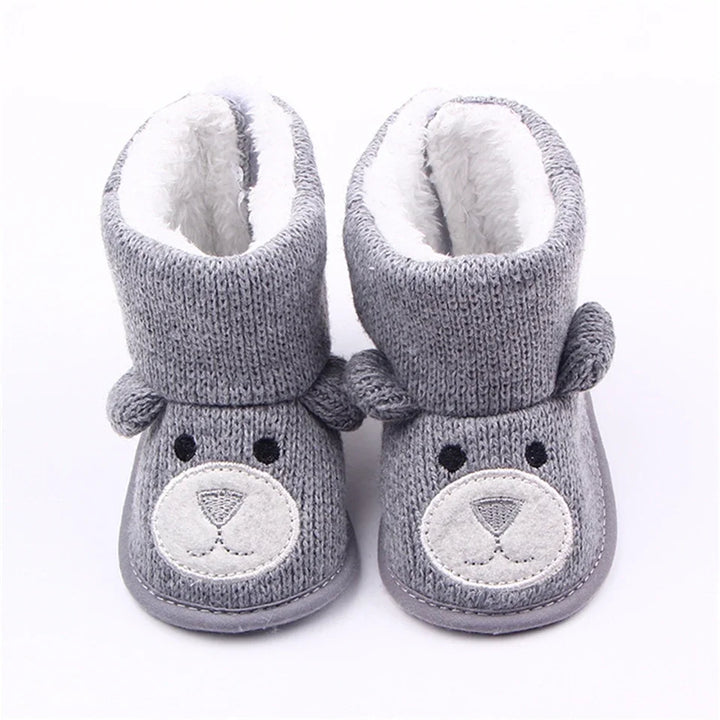 Baby Boys Girls Boots For Newborn Cute Cartoon  Animal Shoes Infant Toddler First Walkers Super Keep Warm Snowfield Boot