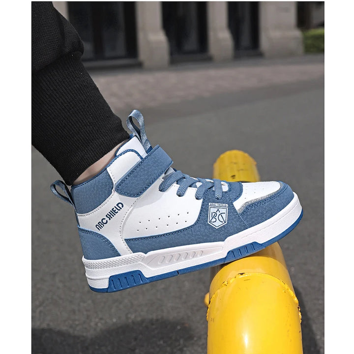 2024 New Fashion Kids Sneakers Boys Girls Casual Board Shoes High Top Running Sports Shoes Children Non-slip Basketball Sneakers