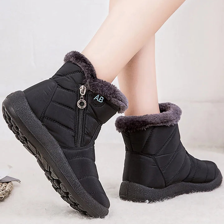 Women's Boots Women's Ankle Boots With Fur Winter Shoes Women Low Heels Winter Boots Snow Waterproof Botas Mujer Winter Footwear