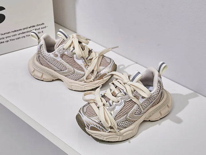 Children Brand Casual Sneakers 2023 Autumn Boys Girls Sport Shoes Kids Thick-sole Sneakers Women Chunky Trainers Running Shoes