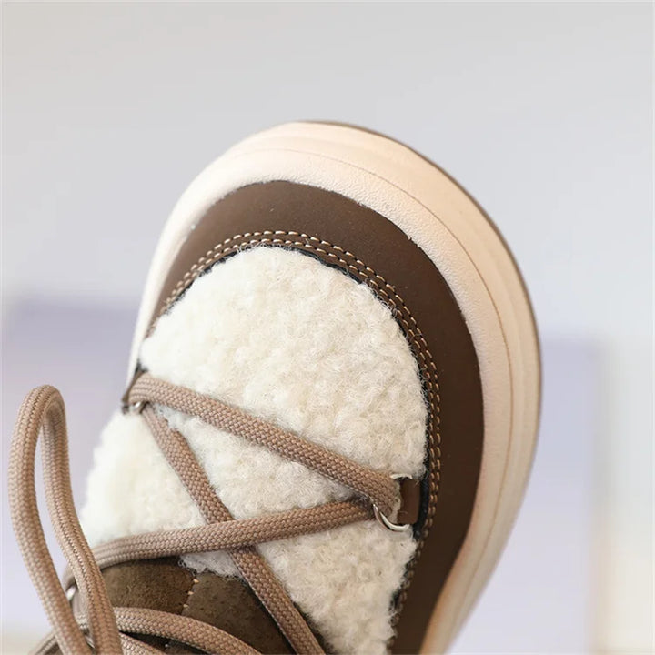 2025 New Autumn/Winter Children Boots For Boys Warm Plush Rubber Sole Toddler Kids Sneakers  Fashion Girls Boots 21-30