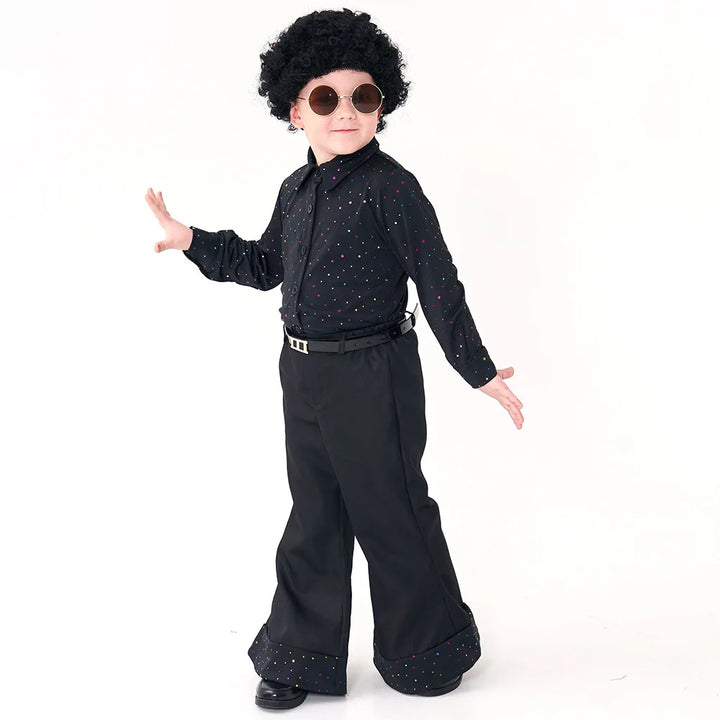 Kids’ 70s Disco Sequin Costume – Retro Hippie Singer Outfit for Halloween, Parties & Stage Performances"
✨ Shine under the spotlight with this dazzling 70s disco costume for kids! Featuring sparkling sequins and a retro hippie vibe🕺🏼
