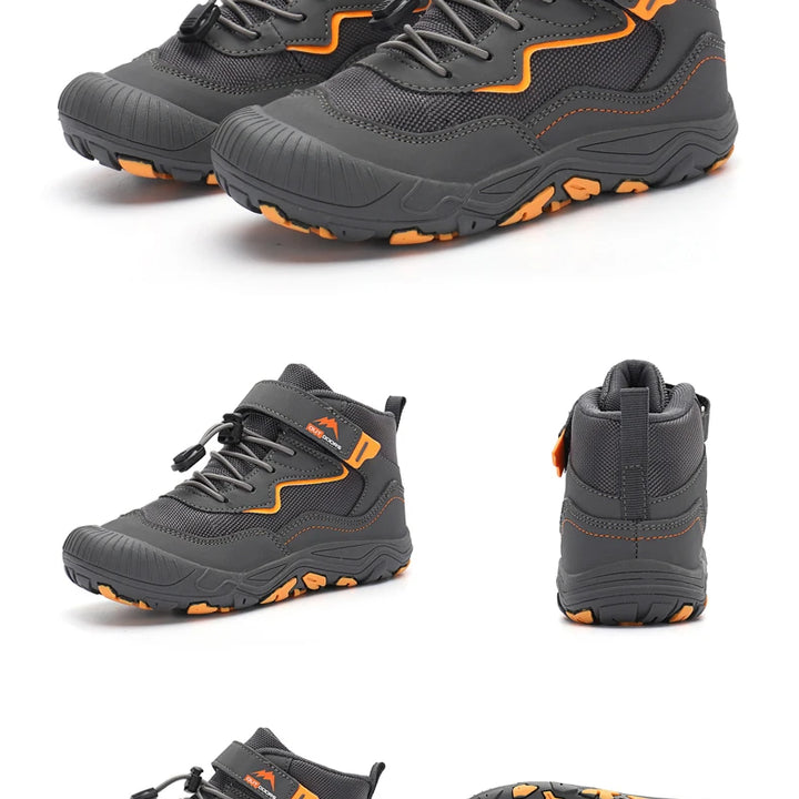 Kids Hiking Boots Toddler Girls Boys Hiking Shoes  Anti-Collision Non-Slip Athletic Outdoor Trekking Boots
